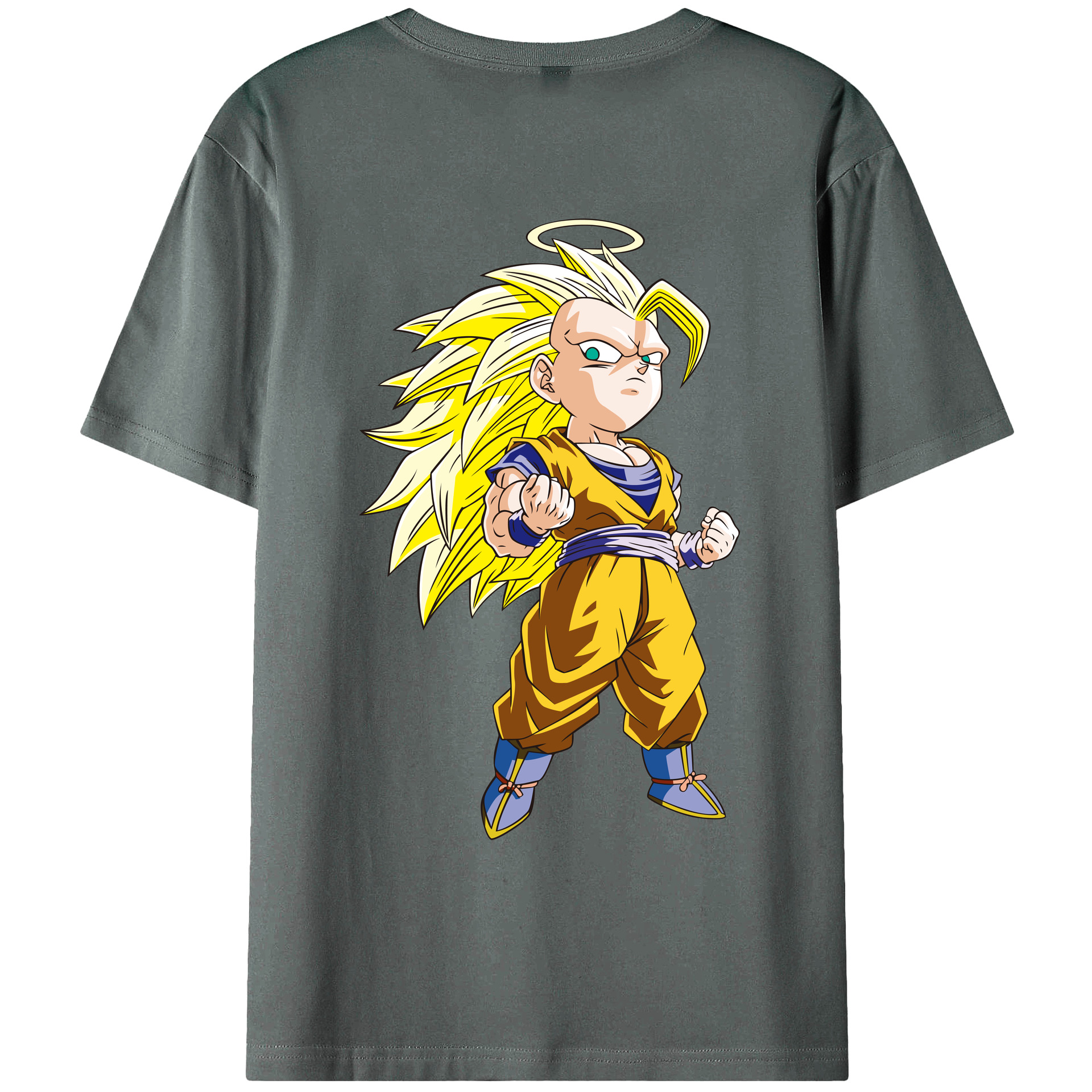 （画像用） ドラゴンボール 孫悟空（そん ごくう）Son Goku カカロット DRAGON BALL Kakarotto 綿100％ メンズ半袖Tシャツ（バックプリント） 通気性